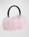 Gorski Select Lamb Shearling Earmuffs In Pink
