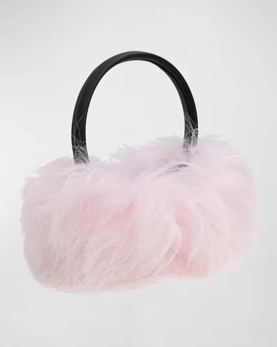 Gorski Select Lamb Shearling Earmuffs In Pink