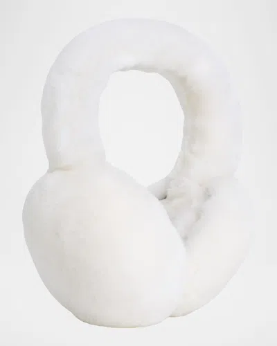 Gorski Select Lamb Shearling Earmuffs In White