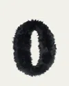 Gorski Select Lamb Shearling Infinity Scarf In Black