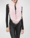 Gorski Select Lamb Shearling Infinity Scarf In Pink