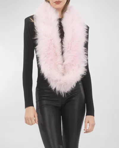 Gorski Select Lamb Shearling Infinity Scarf In Pink