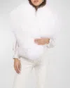 Gorski Select Lamb Shearling Stole In Bleached White