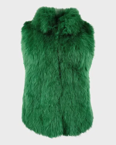 Gorski Select Lamb Shearling Vest In Emerald