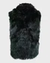 Gorski Select Lamb Shearling Vest In Black