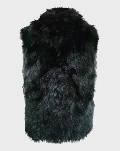 Gorski Select Lamb Shearling Vest In Black