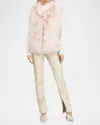 Gorski Select Lamb Shearling Vest In Neutral