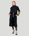 Gorski Select Lamb Short Coat With Embroidery In Black