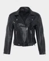 Gorski Select Leather Moto Jacket In Black