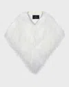 Gorski Select Mongolian Lamb Shearling Shawl In White