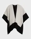 Gorski Select Reversible Wool Cape In Gray