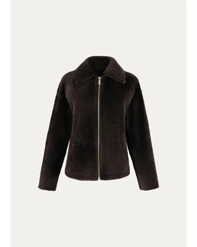Gorski Select Shearling Lamb Jacket In Brown