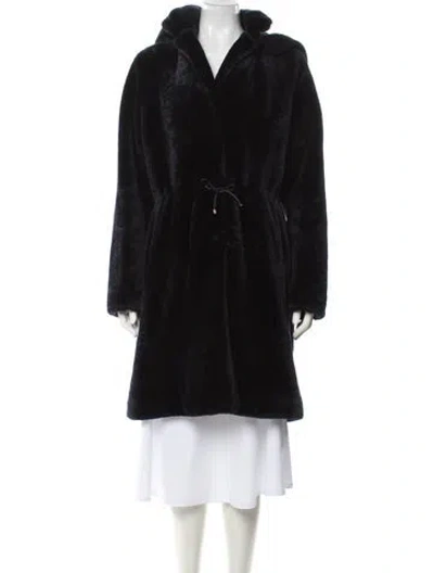 Pre-owned Gorski Shearling Fur Coat In Black