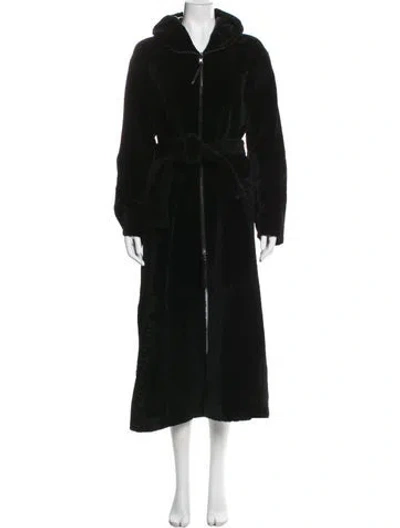Pre-owned Gorski Shearling Fur Coat In Black