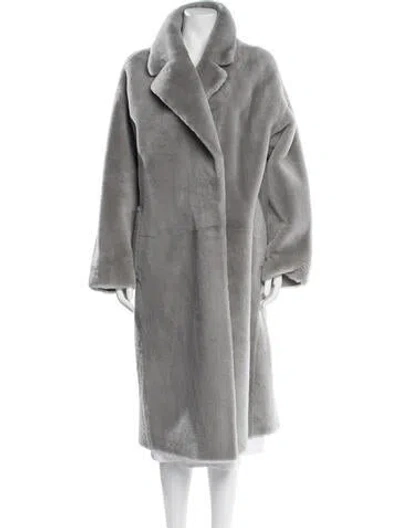 Pre-owned Gorski Shearling Fur Coat W/ Tags In Gray