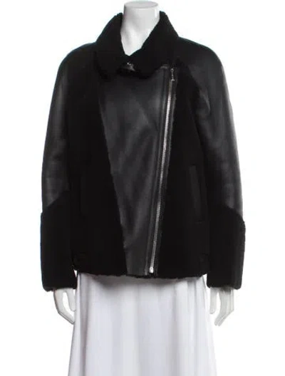 Pre-owned Gorski Shearling Fur Jacket In Black