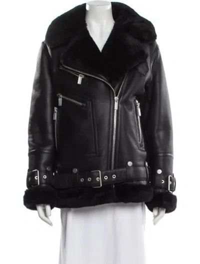 Pre-owned Gorski Shearling Fur Jacket In Black