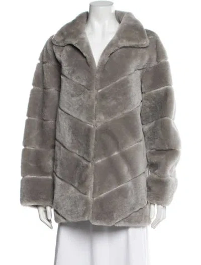 Pre-owned Gorski Shearling Fur Jacket In Gray