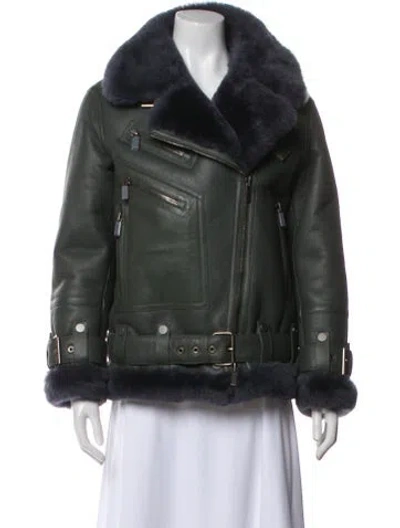 Pre-owned Gorski Shearling Fur Jacket In Green