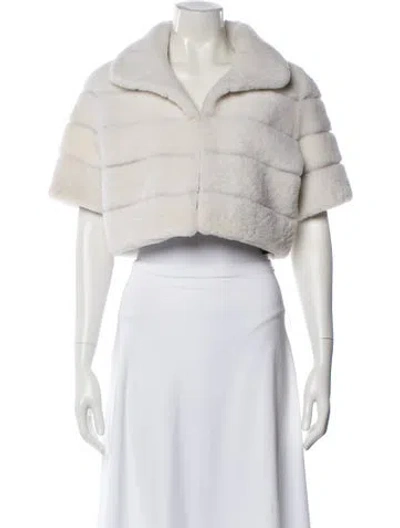 Pre-owned Gorski Shearling Fur Jacket In Neutral