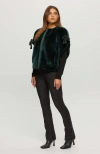 Gorski Shearling Lamb Jacket, Short Sleeve In Green
