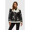 Gorski Shearling Lamb Jacket With Embroidery In Black