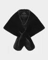 Gorski Shearling Lamb Stole In Black
