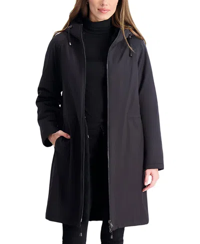 Gorski Shearling Parka Coat Reversible To Nylon In Black