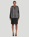 Gorski Silver Fox Zip Vest With Wool Back In Multi