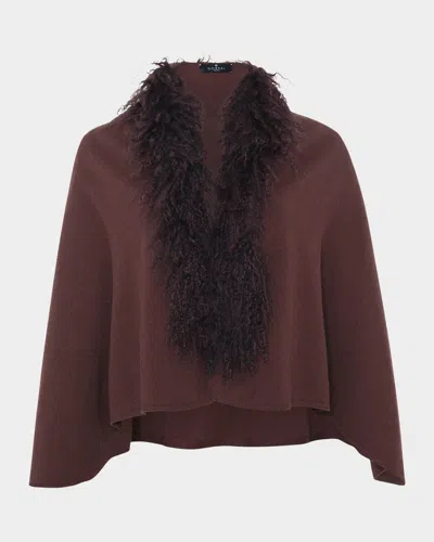 Gorski Stole With Select Mongolian Lamb Trim In Brown