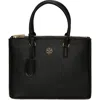 Gorski Top Handle Leather Purse With Crossbody Strap In Black