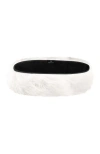 Gorski Toscana Shearling Headband In Ivory