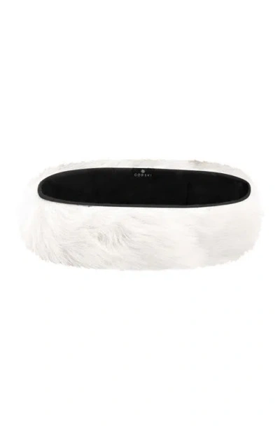 Gorski Toscana Shearling Headband In Ivory