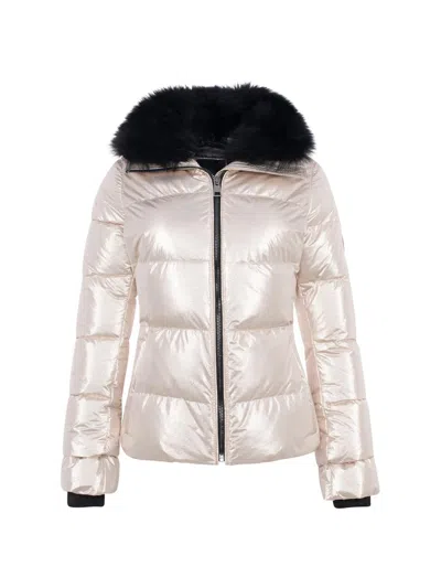 Gorski Women's Apres-ski Jacket With Detachable Toscana Lamb Collar In Neutral