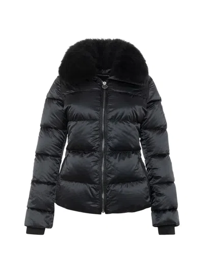 Gorski Women's Apres-ski Jacket With Detachable Toscana Shearling Lamb Collar In Black