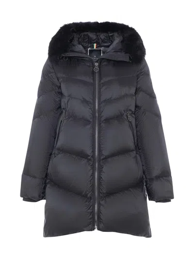 Gorski Women's Apres-ski Parka With Detachable Toscana Lamb Hood Trim In Black