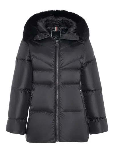 Gorski Women's Apres-ski Parka With Detachable Toscana Lamb Hood Trim In Black