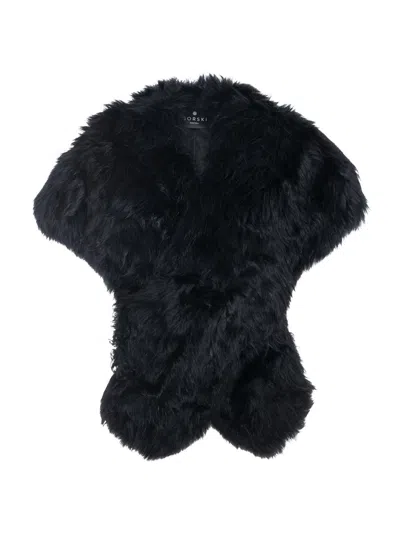 Gorski Women's Lamb Shawl In Black