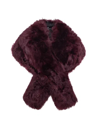 Gorski Women's Lamb Shawl In Burgundy