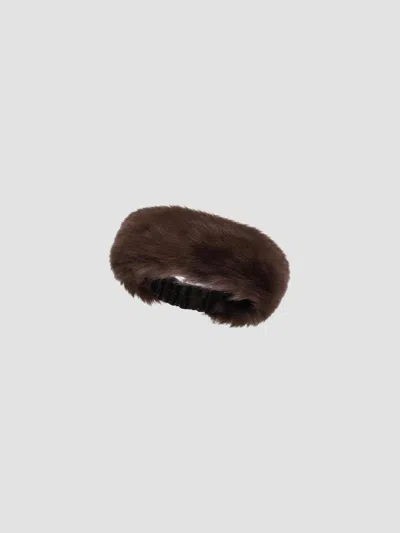 Gorski Women's Merinillo Shearling Lamb Headband In Brown