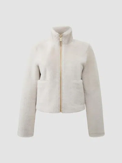 Gorski Women's Merino Shearling Lamb Coat In Neutral