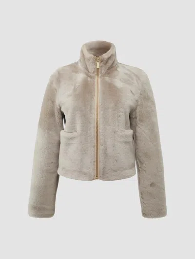 Gorski Women's Merino Shearling Lamb Coat In Neutral
