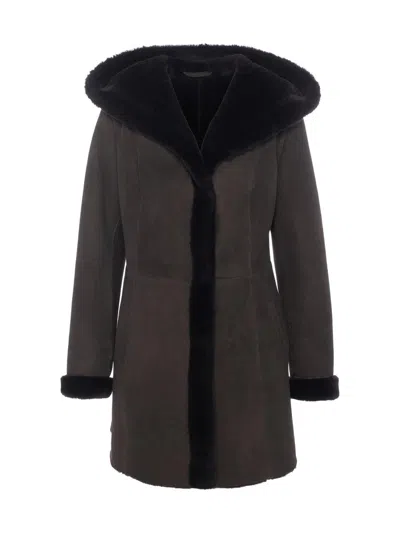 Gorski Women's Merino Shearling Lamb Parka In Brown
