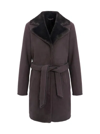 Gorski Women's Merino Shearling Lamb Stroller With Embroidered Trim In Multi