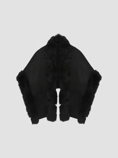 Gorski Women's Reversible Cashmere And Wool Shawl In Black