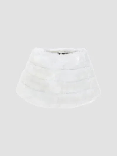 Gorski Women's Reversible Merinillo Lamb Cape In White