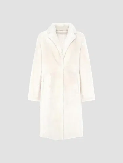 Gorski Women's Reversible Merino Shearling Lamb Short Coat In White