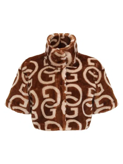 Gorski Women's Reversible Printed Merino Shearling Lamb Bolero In Brown