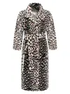 Gorski Reversible Select Shearling Lamb Short Coat In Animal Print