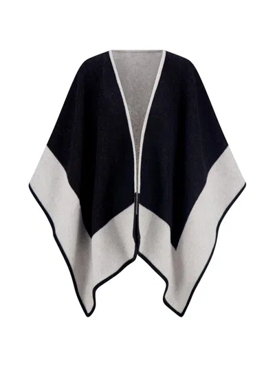 Gorski Women's Reversible Select Wool Cape In Black